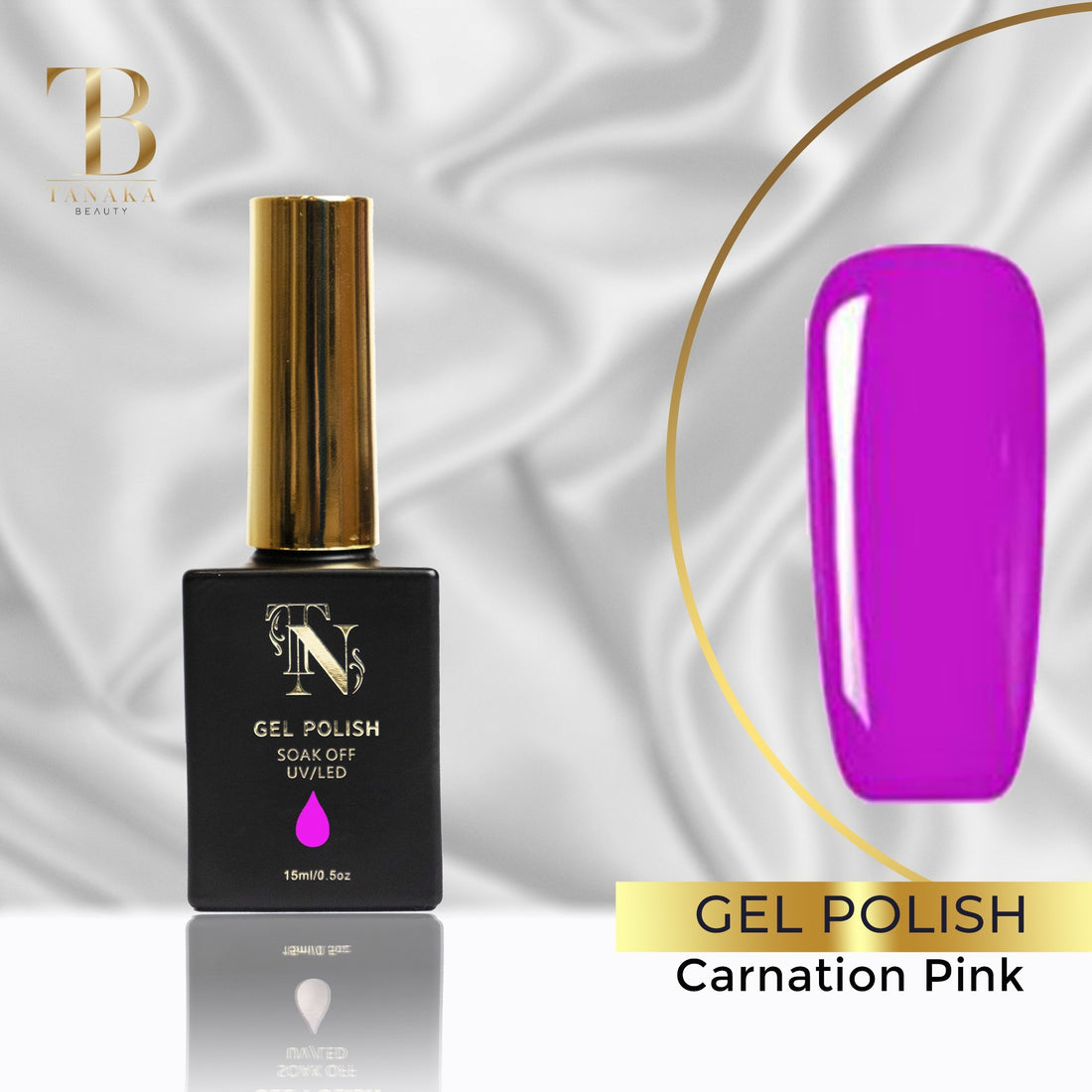 Carnation Pink Gel Nail Polish 15ml