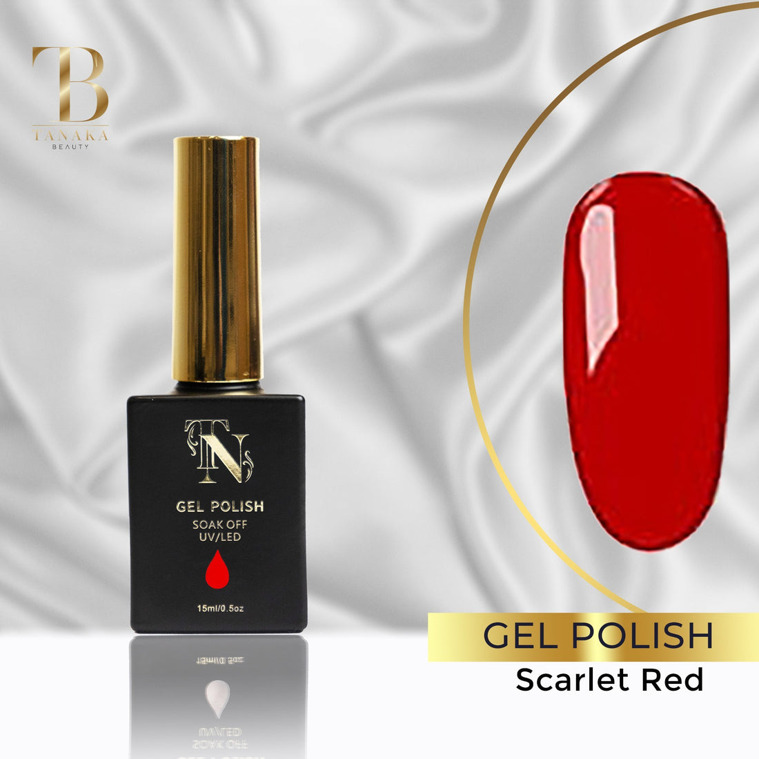 Scarlet Red Gel Nail Polish 15ml