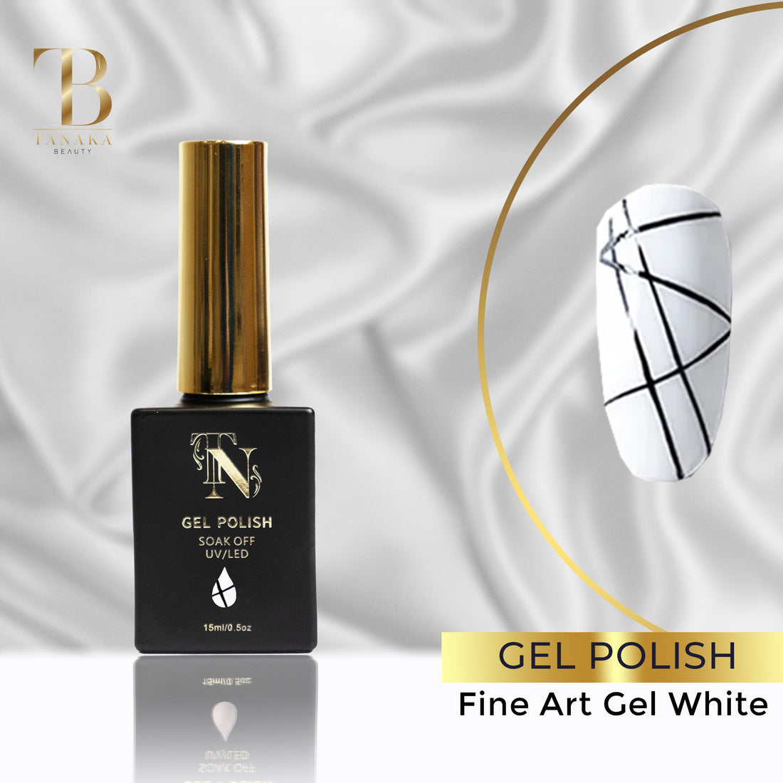 Fine Art Gel White Nail Polish 15ml