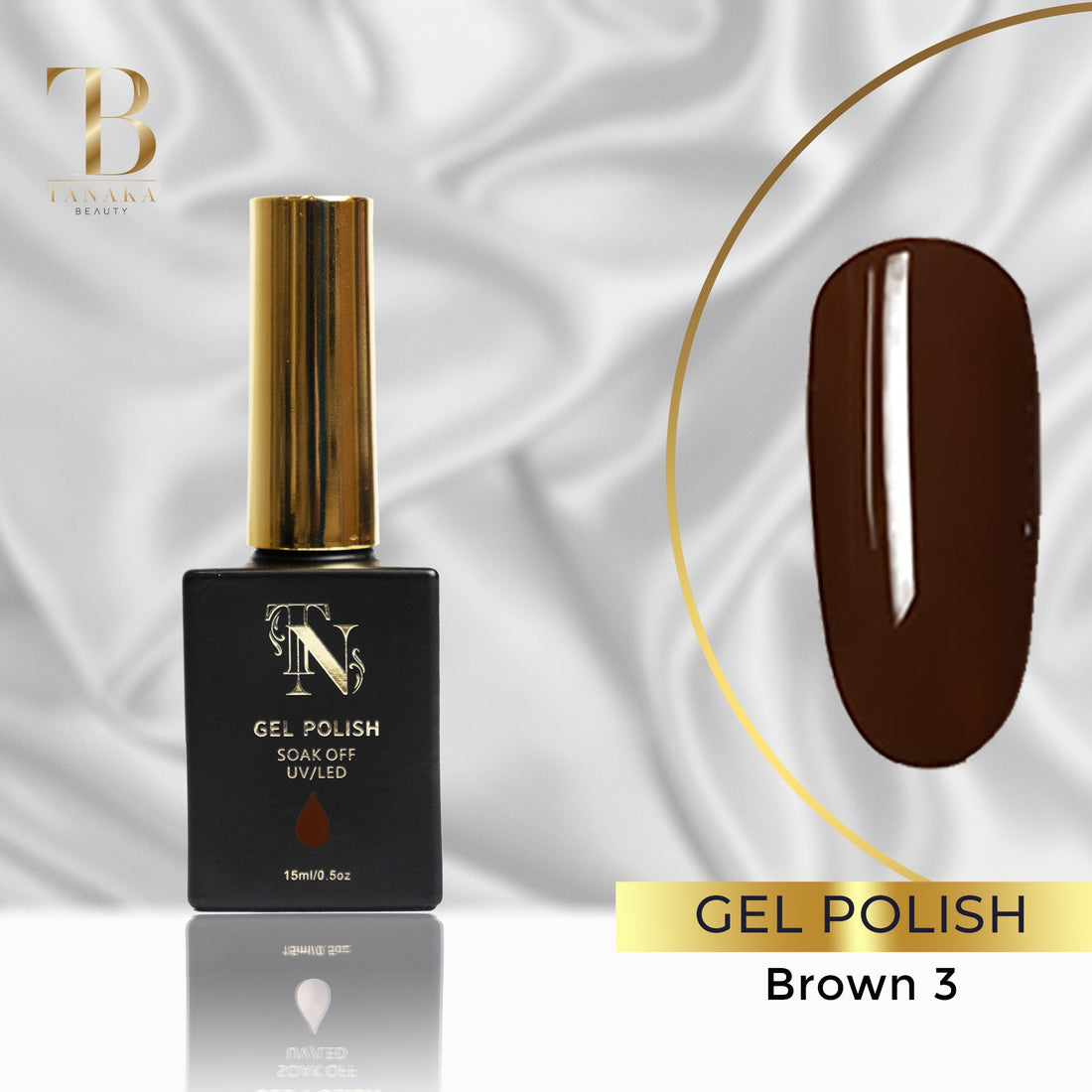 Brown 3 Gel Nail Polish 15ml