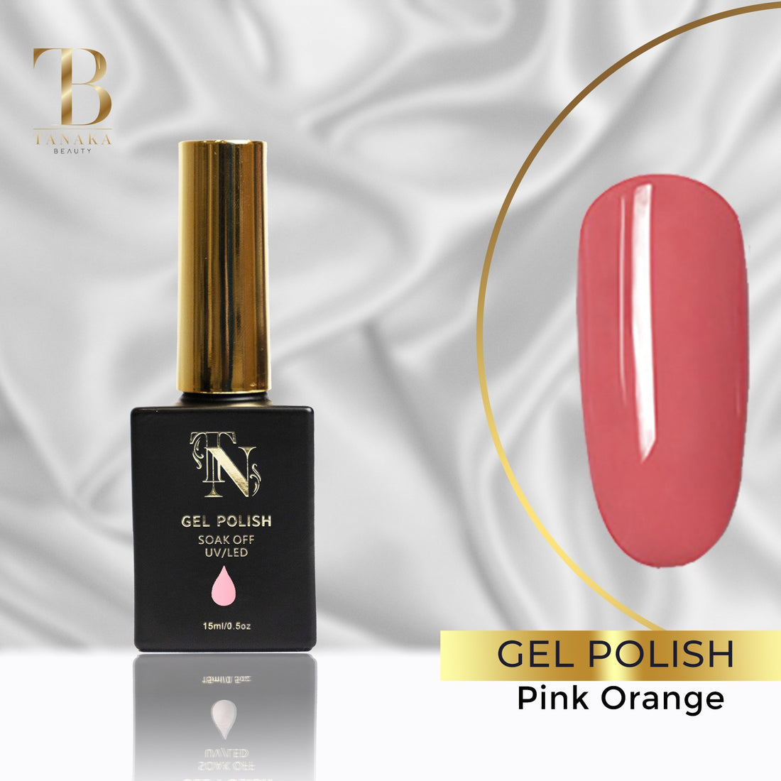 Pink Orange Gel Nail Polish 15ml