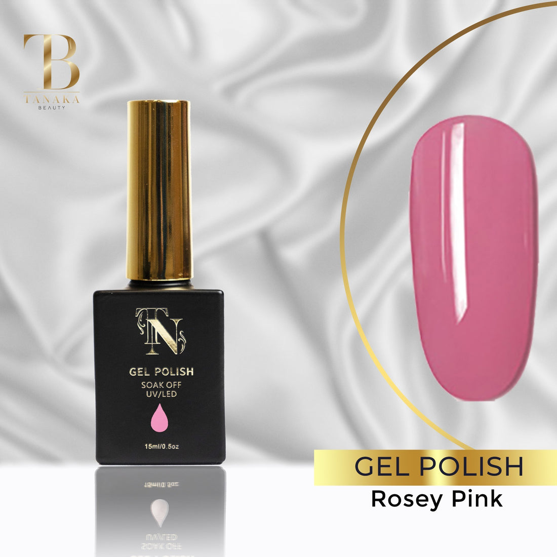 Rosey Pink Gel Nail Polish 15ml