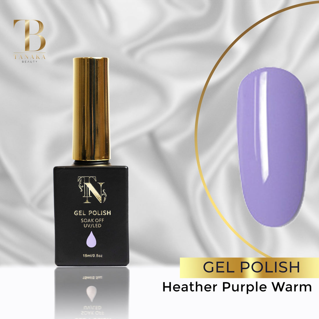 Heather Purple Warm Gel Nail Polish 15ml