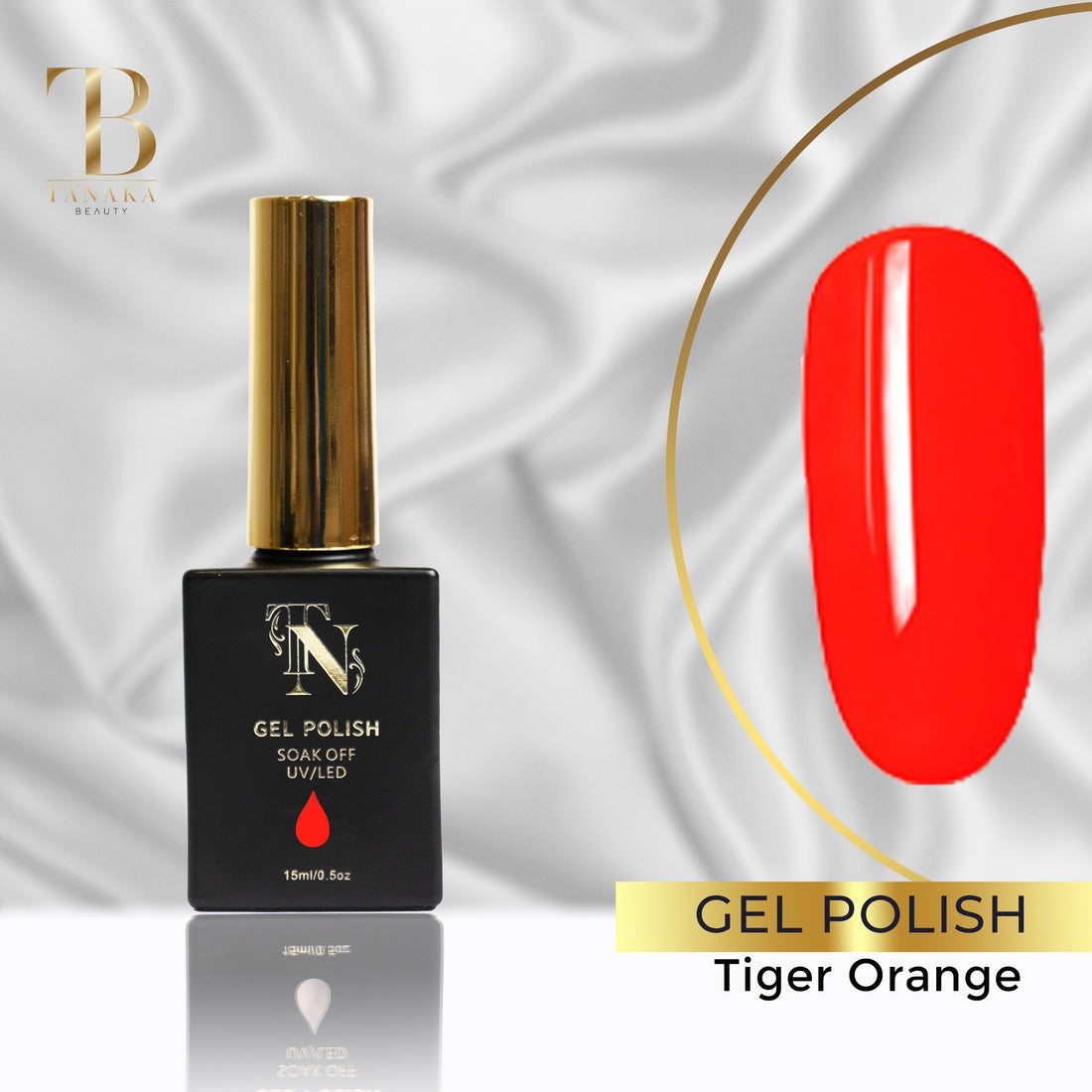 Tiger Orange Gel Nail Polish 15ml