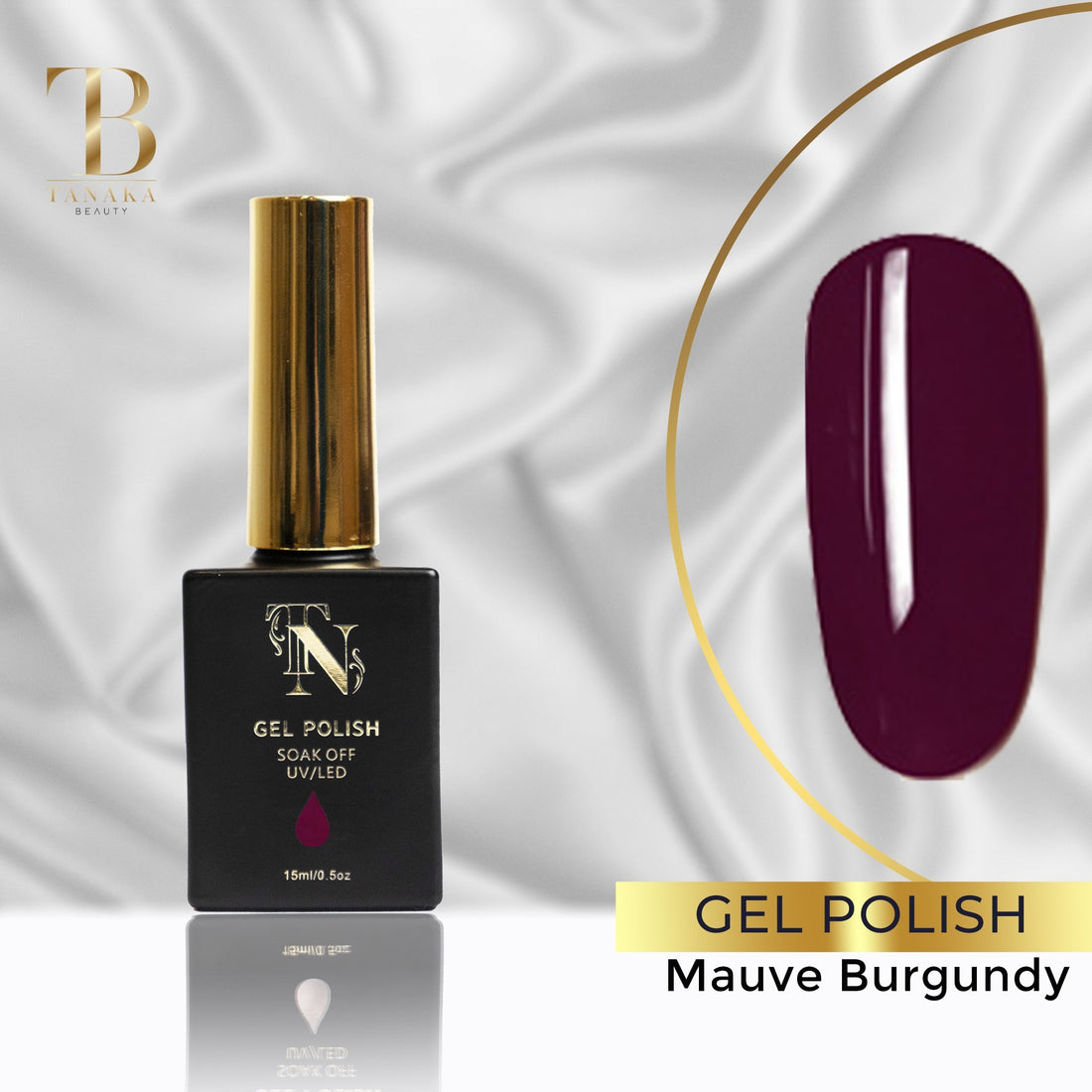 Mauve Burgundy Gel Nail Polish 15ml