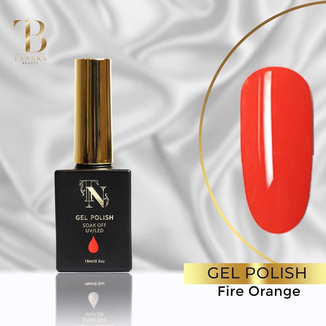 Fire Orange Gel Nail Polish 15ml
