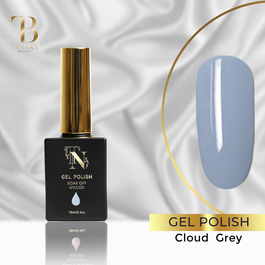 Cloud Grey Gel Nail Polish 15ml