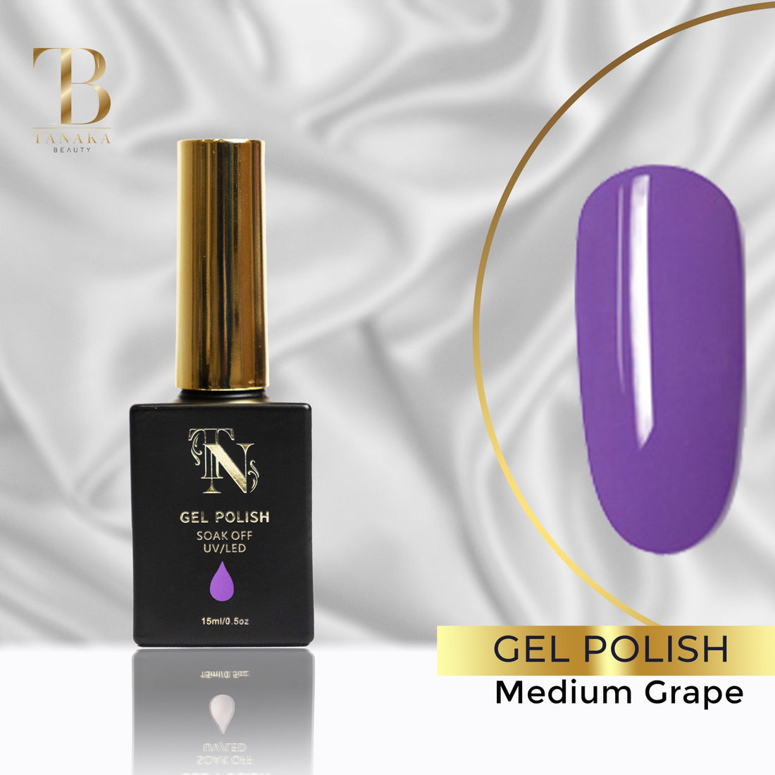 Gel Colors Nail Polish (Medium Grape) by Tanaka Nails