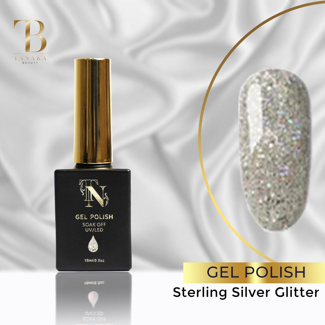 Gel Colors Nail Polish (Sterling Silver Grey) by Tanaka Nails
