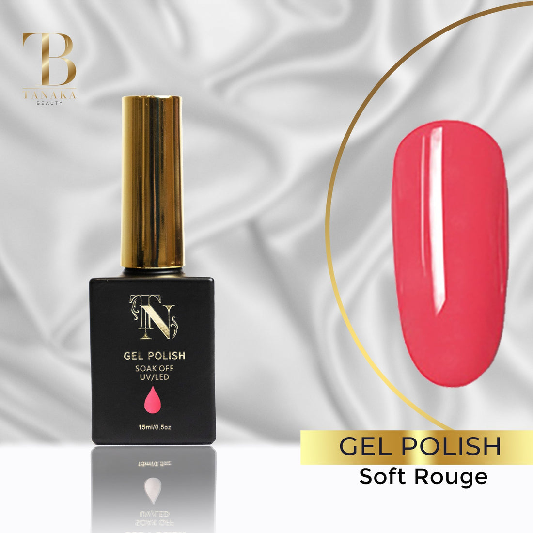 Gel Colors Nail Polish (Soft Rouge) by Tanaka Nails