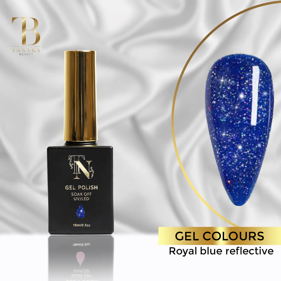 Royal Blue Reflective Gel Nail Polish 15ml