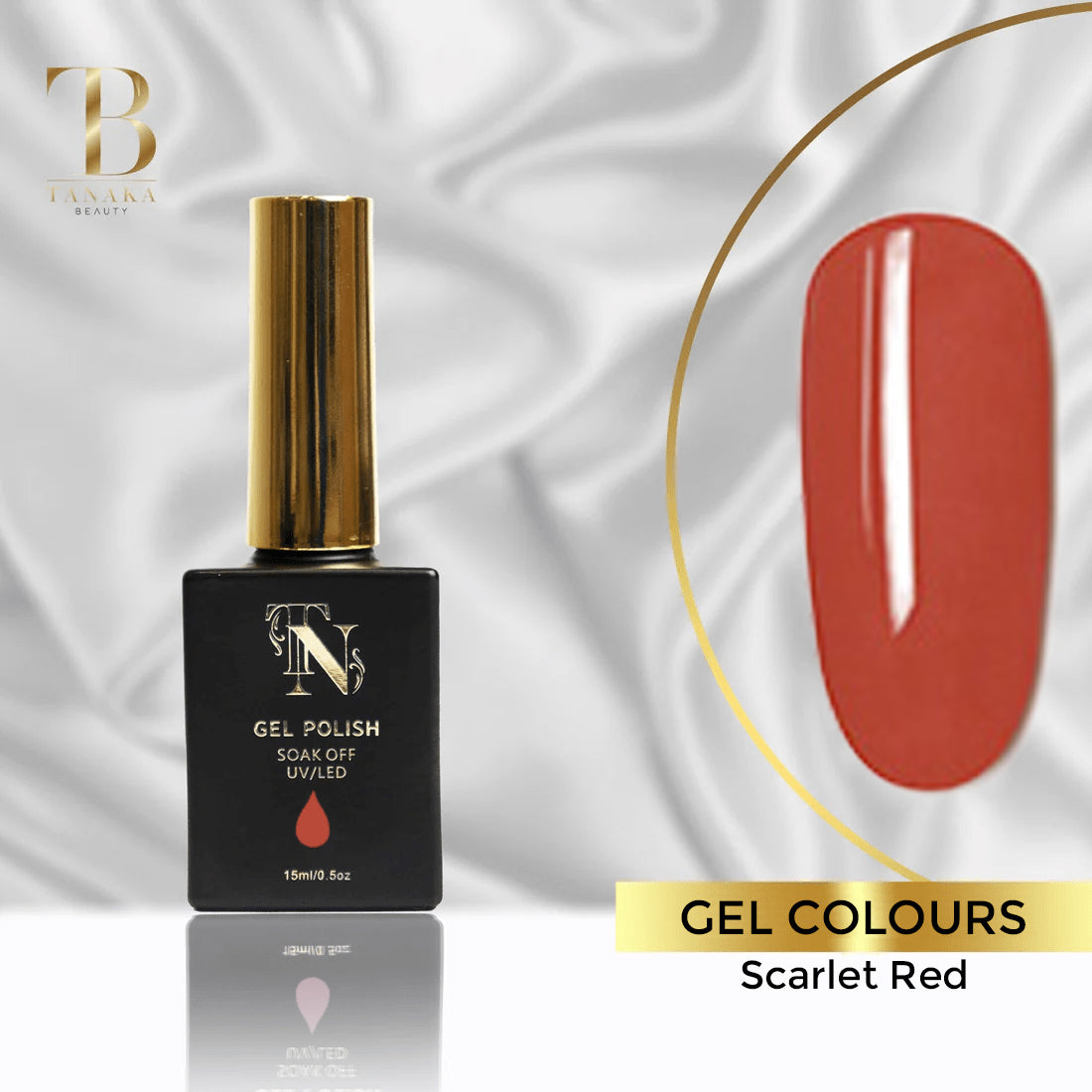 Scarlet Red Gel Nail Polish 15ml