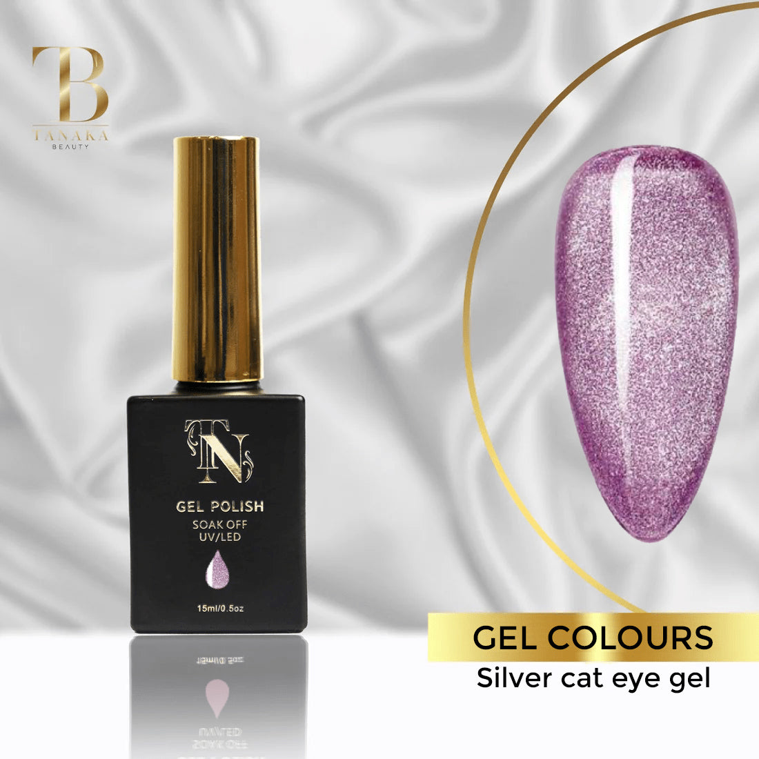 Silver Cat Eye Gel Nail Polish 15ml