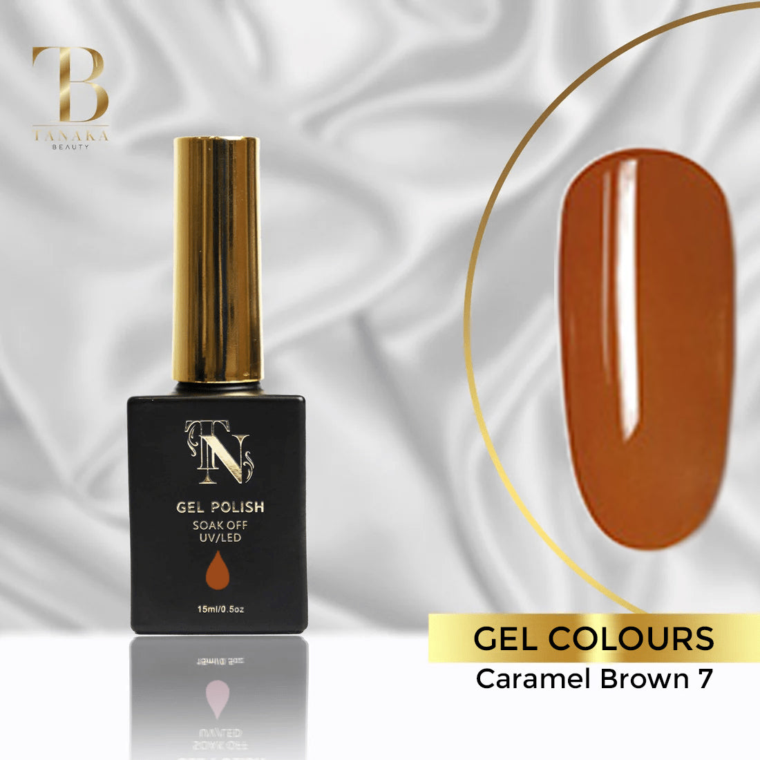 Caramel Brown 7 Gel Nail Polish 15ml