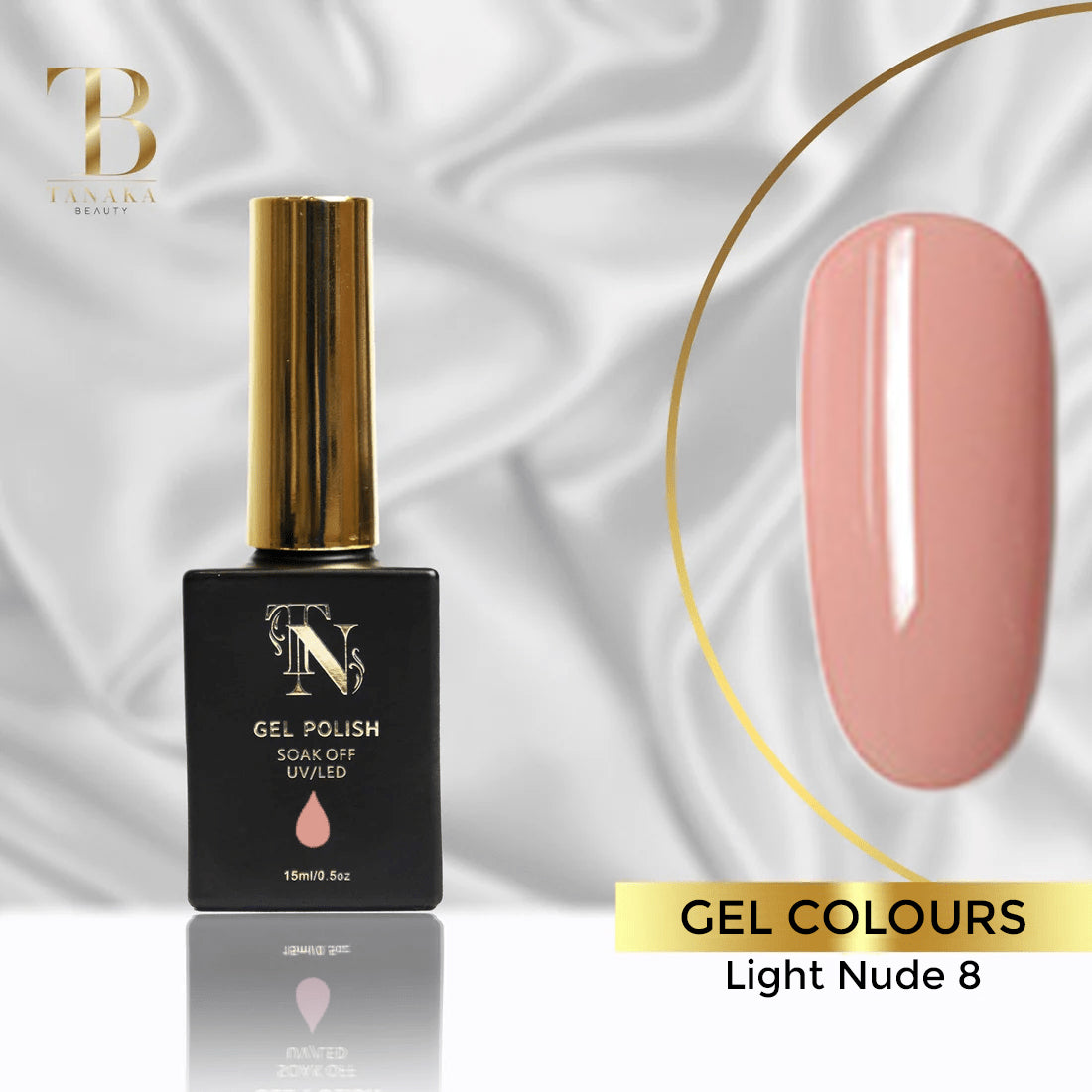 Light Nude 8 Gel Nail Polish 15ml