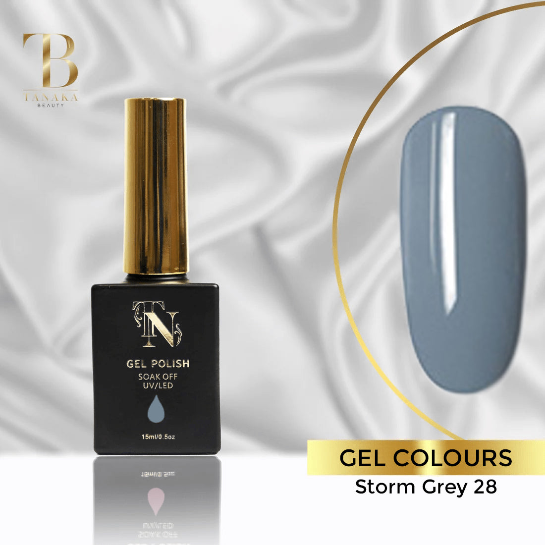Storm Grey 28 Gel Nail Polish 15ml