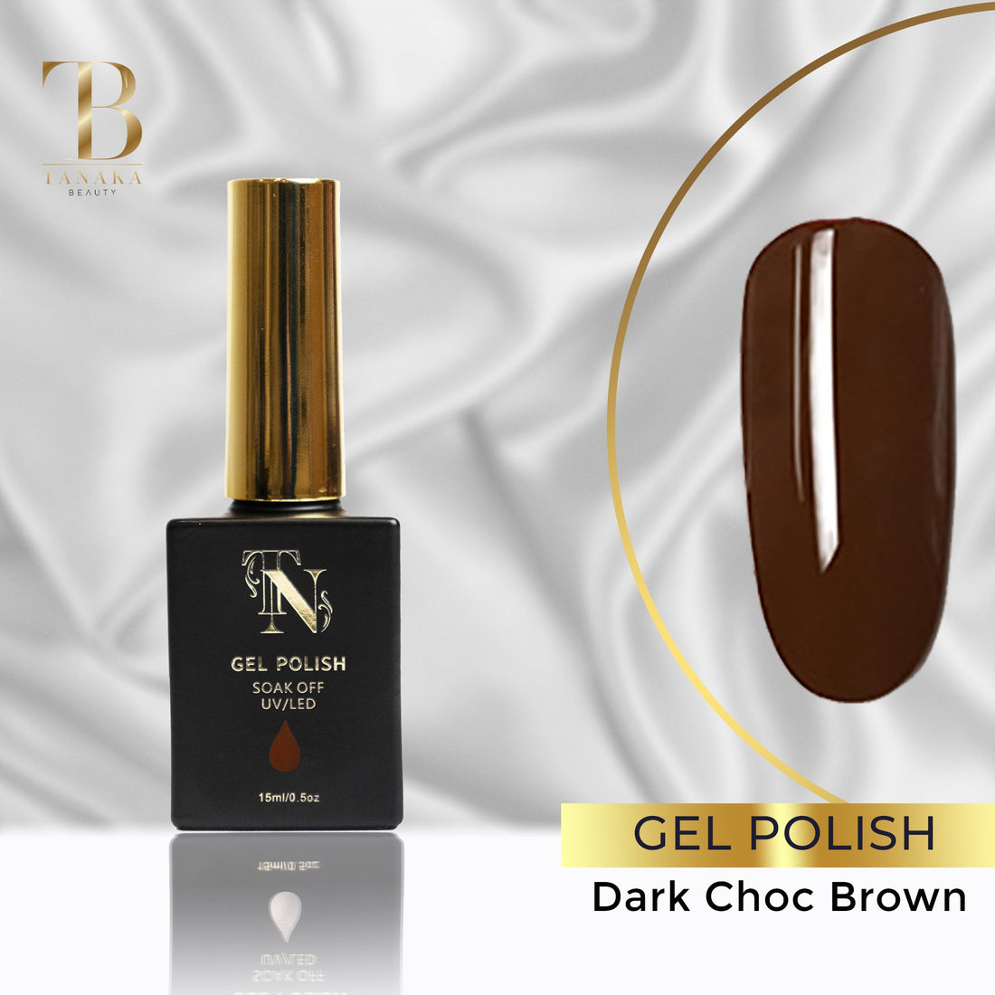 Gel Colors Nail Polish (Dark Choc Brow) by Tanaka Nails