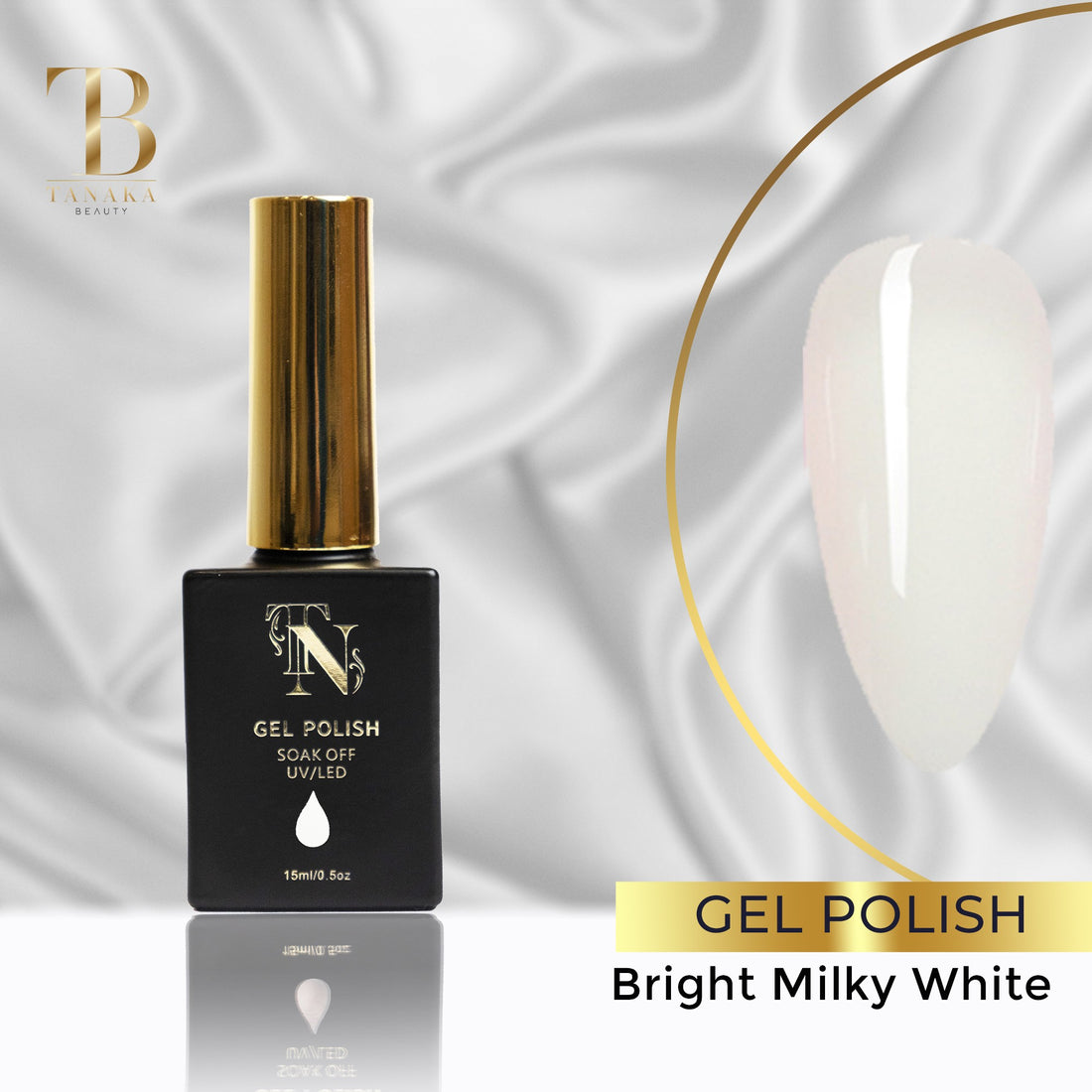 Gel Colors Nail Polish (Bright Milky White) by Tanaka Nails