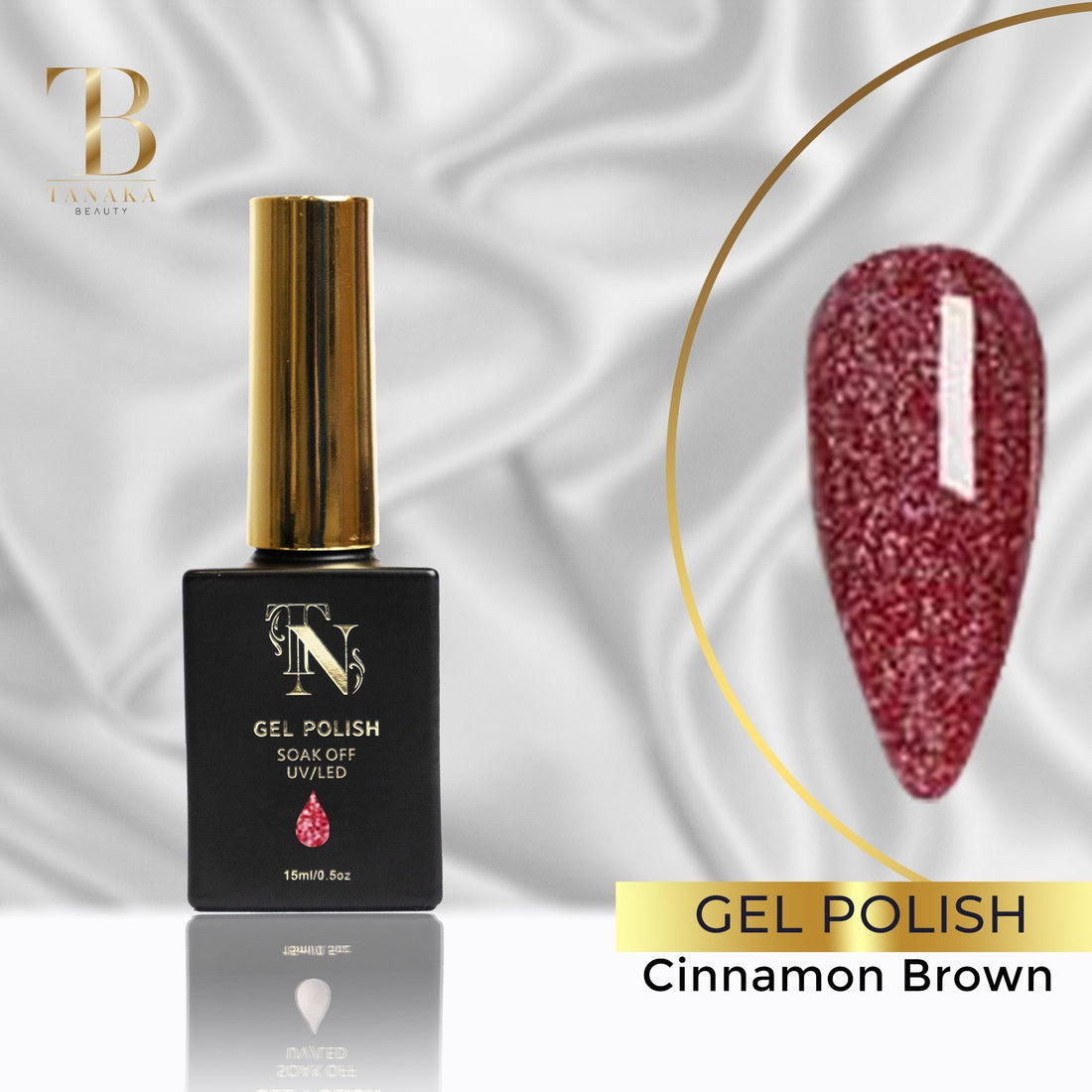 Gel Colors Nail Polish (Cinnamon Brown) by Tanaka Nails