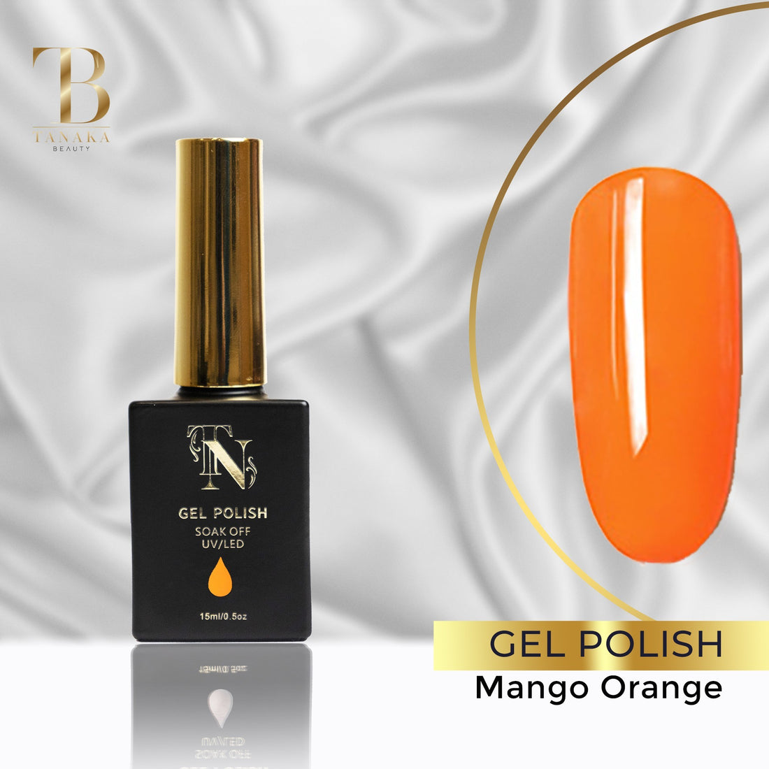 Gel Colors Nail Polish (Mango Orange) by Tanaka Nails