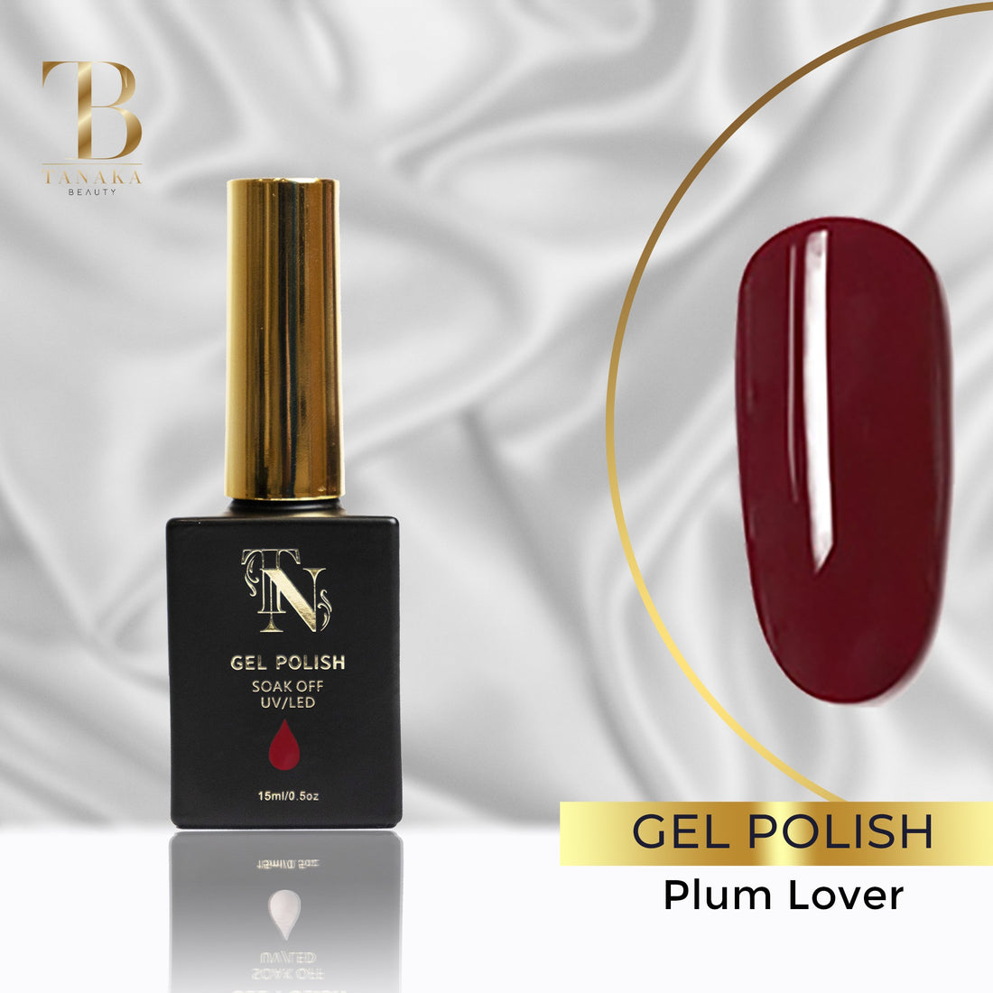 Gel Colors Nail Polish (Plum Lover) by Tanaka Nails