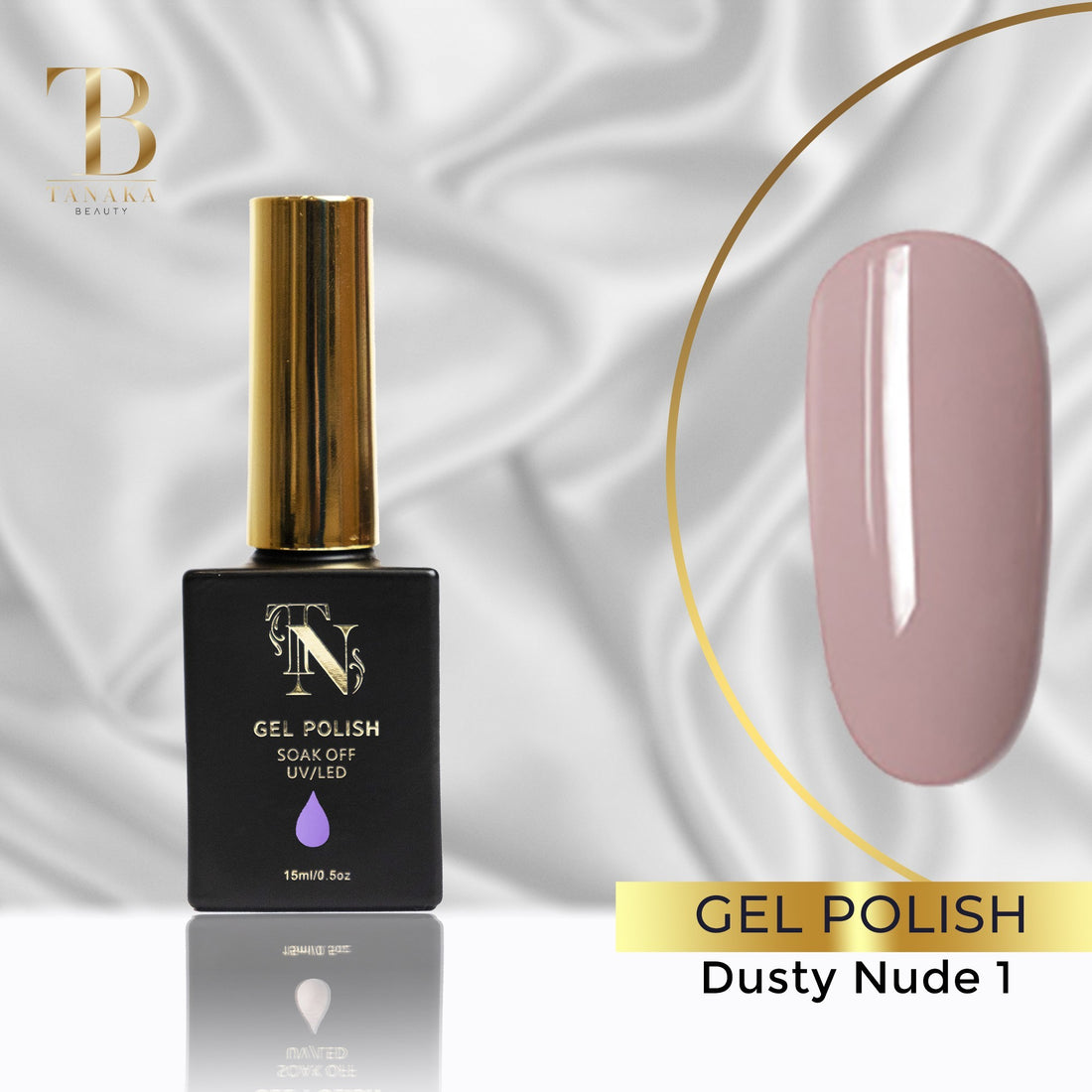 Gel Colors Nail Polish (Dusty Nude 1) by Tanaka Nails