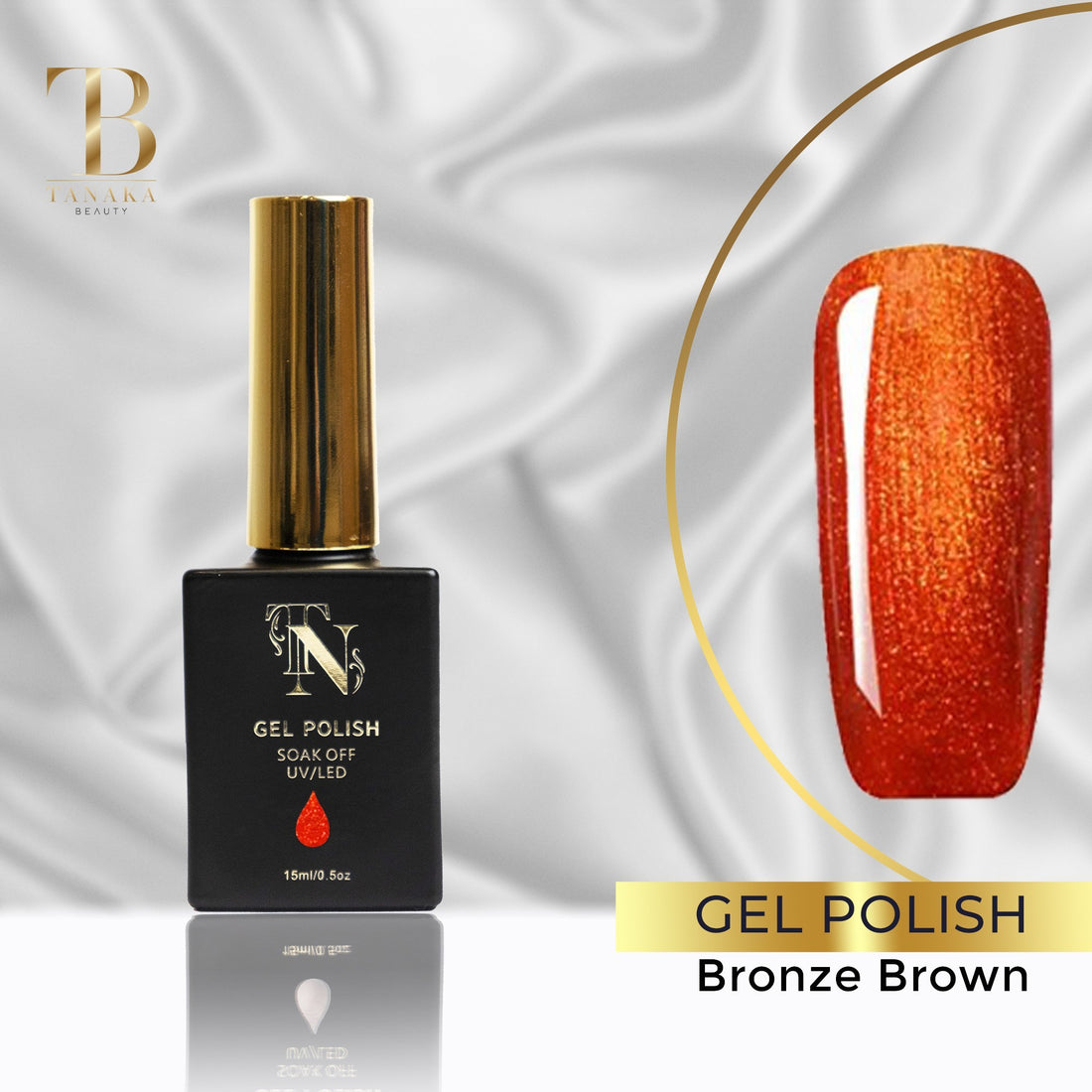 Gel Colors Nail Polish (Bronze Brown) by Tanaka Nails