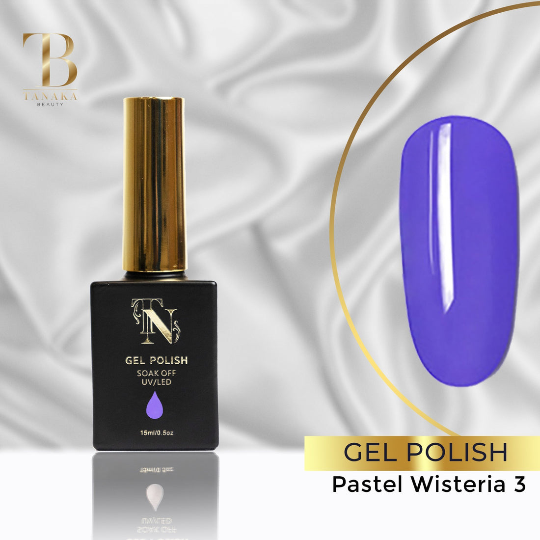 Gel Color Nail Polish (Pastel Wisteria 3) by Tanaka Nails