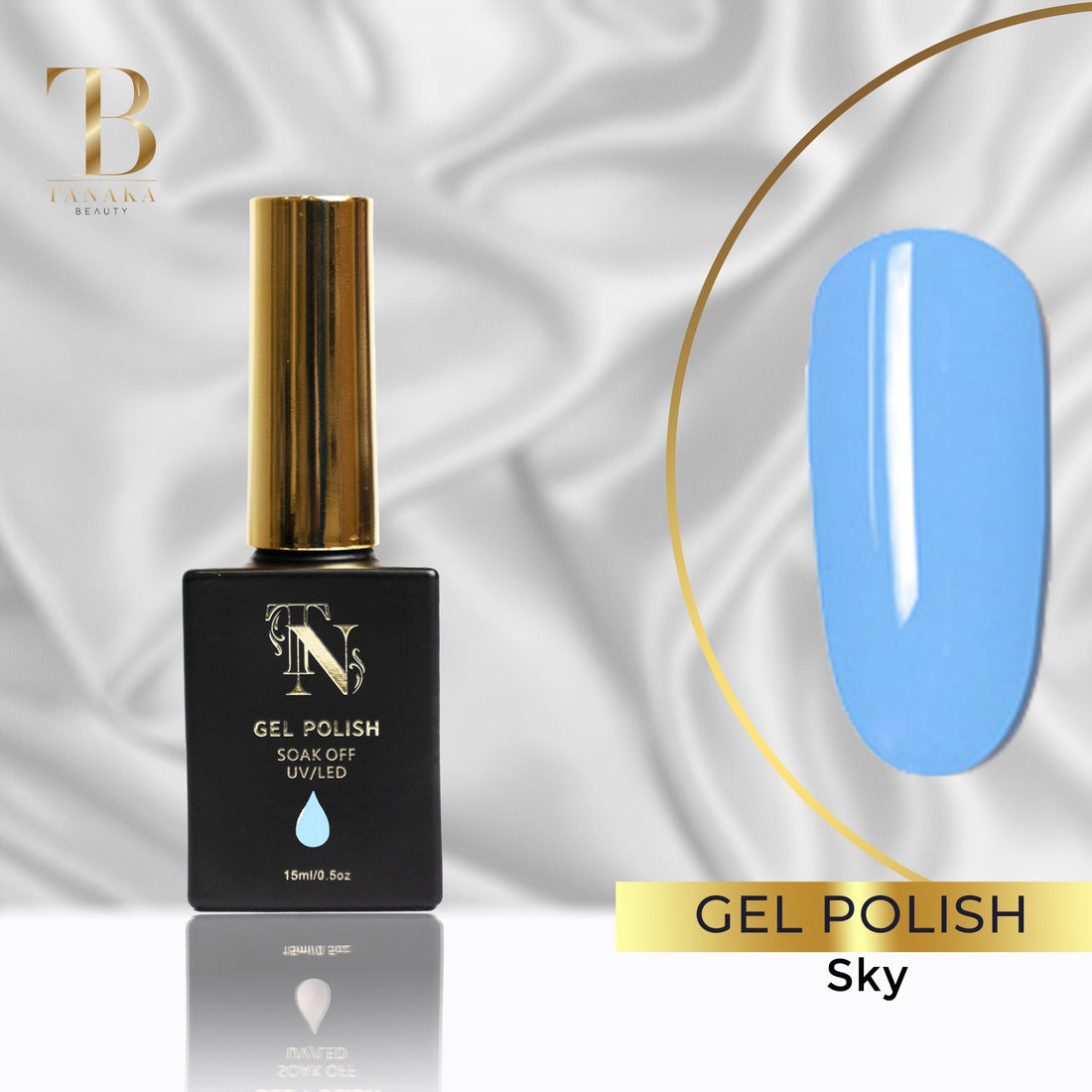 Gel Colors Nail Polish (Sky) by Tanaka Nails 