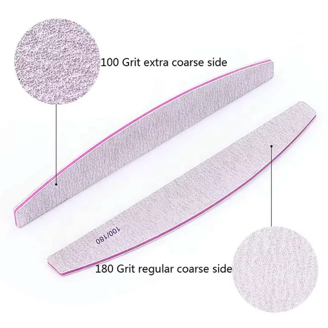 Half Moon Zebra Nail File 5 pack | Tanaka Beauty