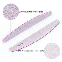 Half Moon Zebra Nail File 5 pack | Tanaka Beauty