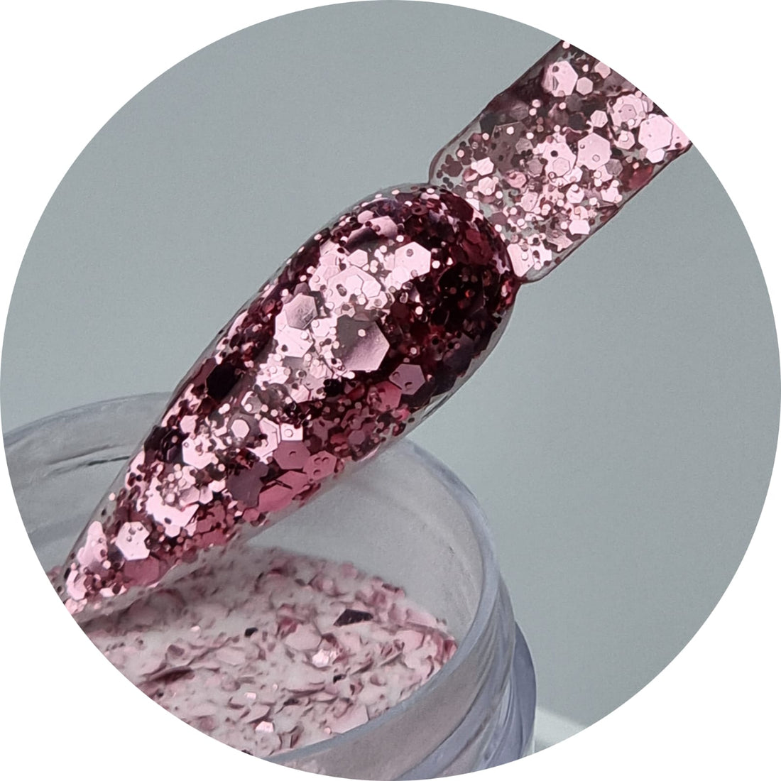 Acrylic Glitter Powders Rose Gold 30G -