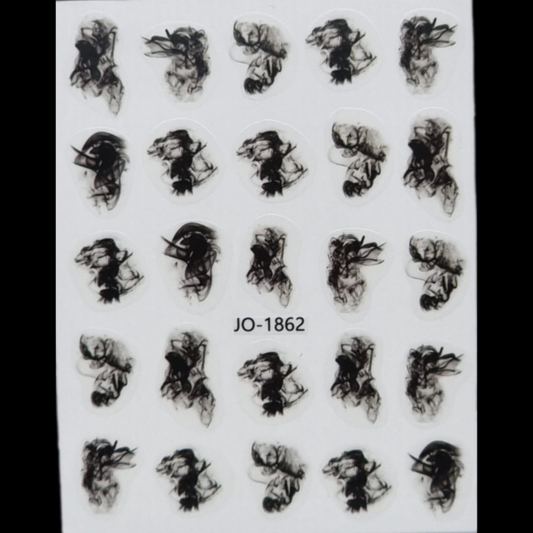 Nail Art Stickers - Black Shapes - Jo1862