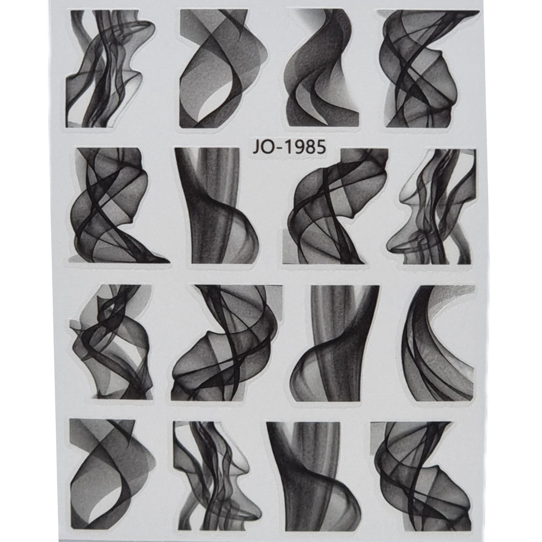 Nail Art Stickers - Black Shapes - Jo1985